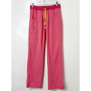 Figs Cade Coral Drawstring Scrub Pants XS Nursing Medical Uniform